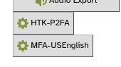 Two buttons, labelled HTK-P2FA and MFA-USEnglish