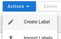 'Create Label' option in 'Actions' menu