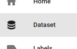 The Dataset option in the menu
