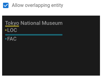 The 'Allow overlapping entity' option is ticked
