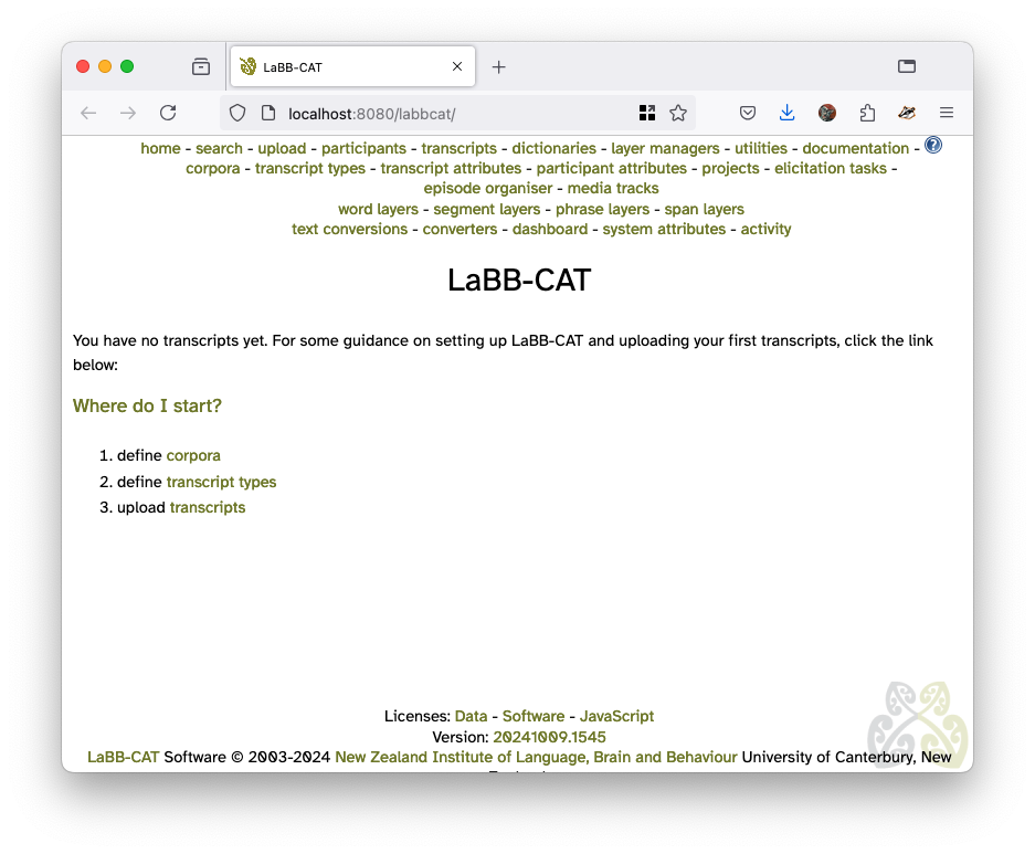 The LaBB-CAT home page