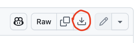 The download button on the GitHub toolbar.